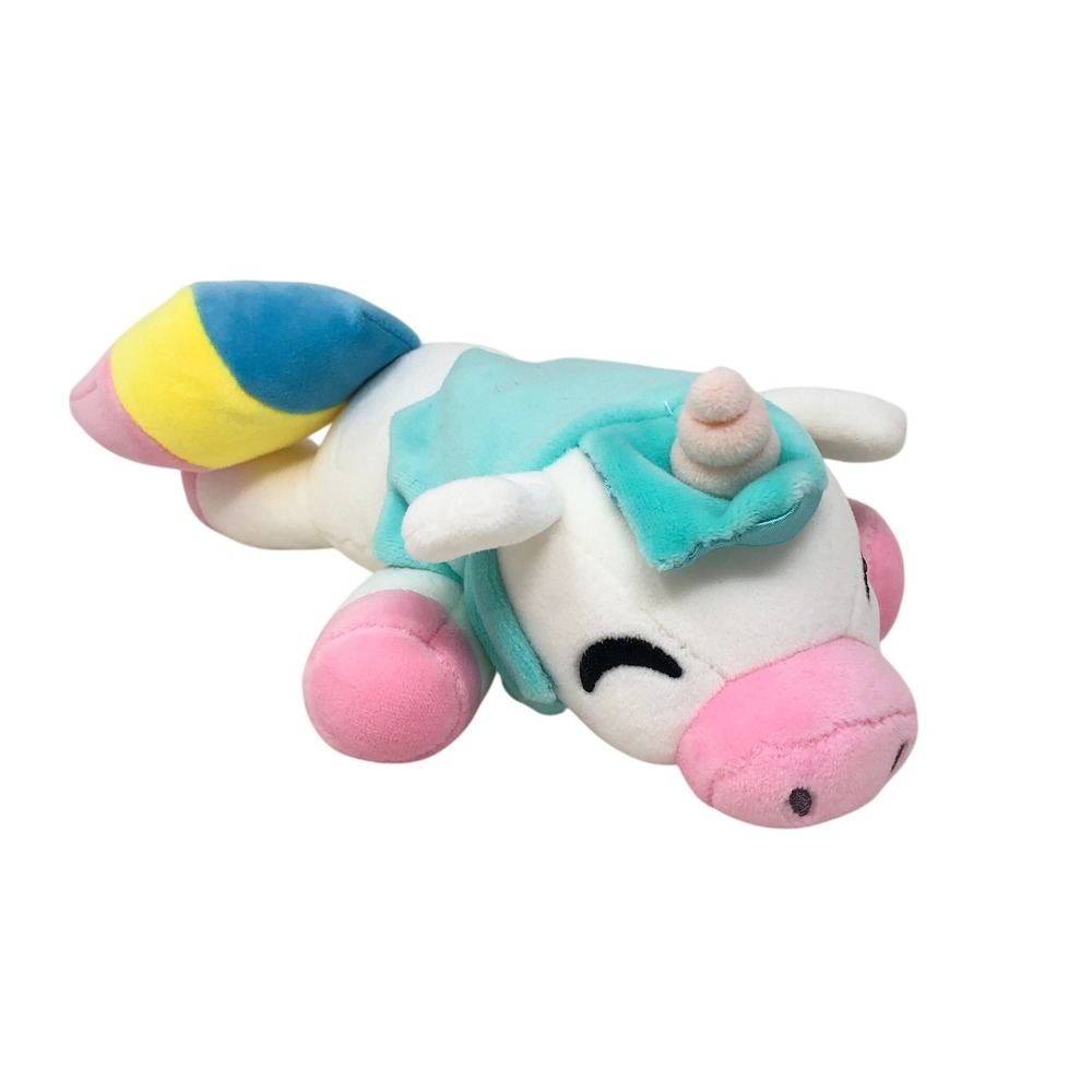 Youtooz Smajor Minty Unicorn Small 9" White Lying Down Rainbow Tail